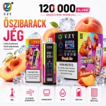 Őszibarack jég – UZY 120K eldobható vape őszibarack jeges íz DTL mesh coil 64ml e-liquid