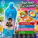UZY 150K 6w1 vape z wymiennymi smakami – kiwi, marakuja, guawa, brzoskwinia z cytryną i Love 66