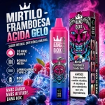 Mirtilo framboesa azeda gelado vape com efeito mentolado refrescante