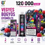 Vegyes piros gyümölcsök – UZY 120K eldobható vape bogyós gyümölcs mix 64ml USB-C újratölthető