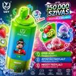 Eper–kiwi, áfonyás fagylalt és meggy fagylalt ízű 6 az 1-ben vape rendszer