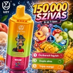 Őszibarack fagylalt, dupla alma és tripla mangó ízű eldobható vape készülék