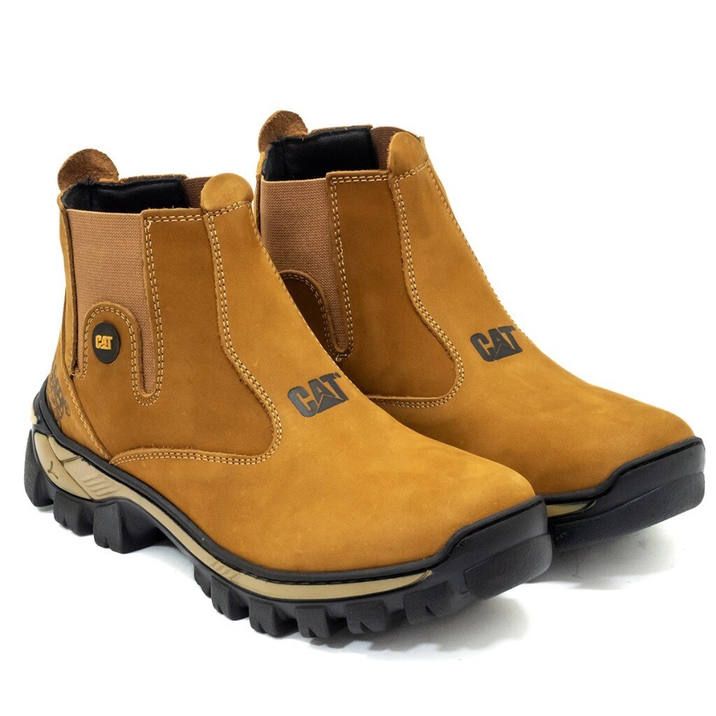 Botas de Homem em pele Caterpillar® Sola durável Macia e fácil de usar Perfeita para trabalhos agrícolas