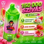 Görögdinnye fagylalt, eper–mamba és eper–görögdinnye ízű eldobható vape 6 az 1-ben
