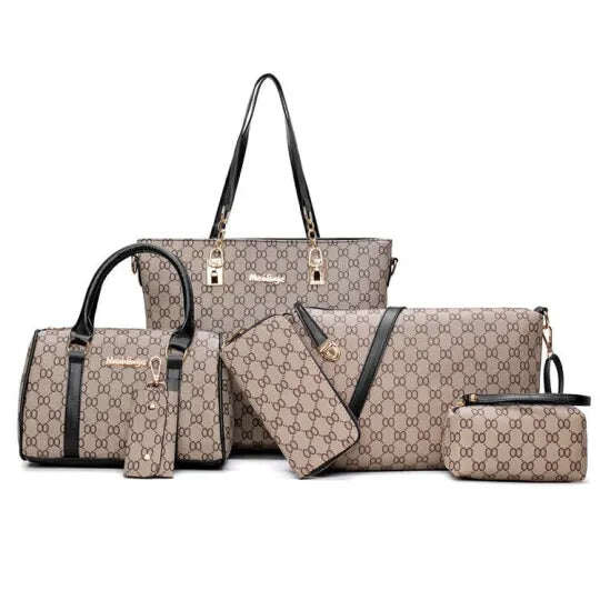 Conjunto de bolso de cuero de varias piezas hecho a mano