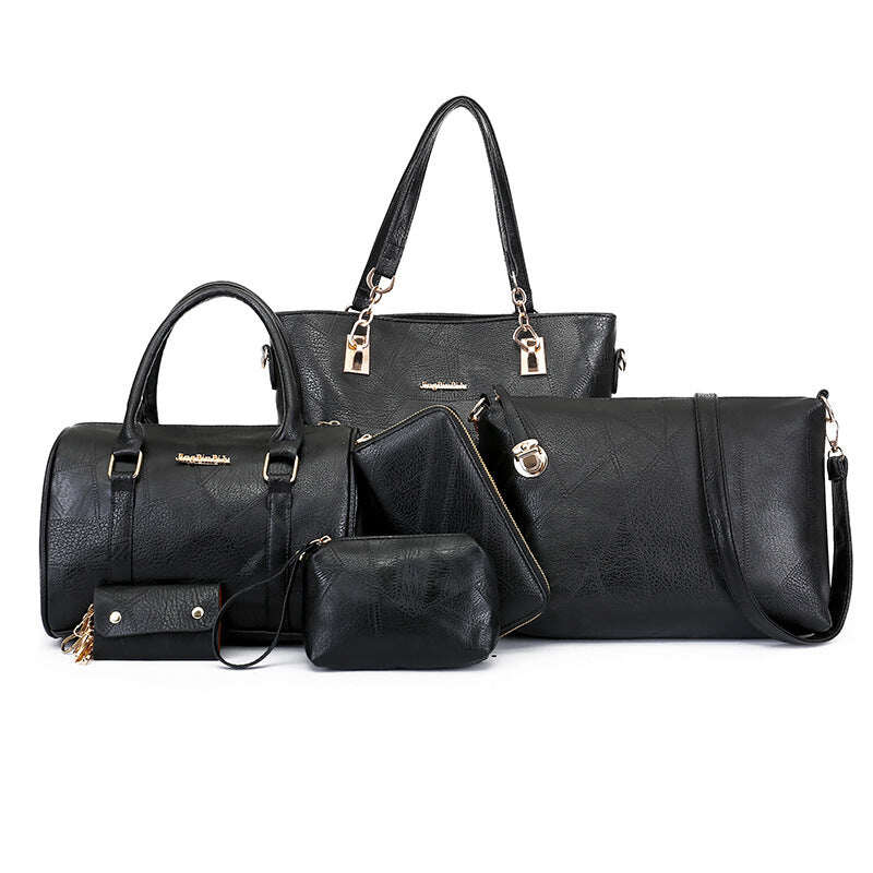 Conjunto de bolso de cuero de varias piezas hecho a mano