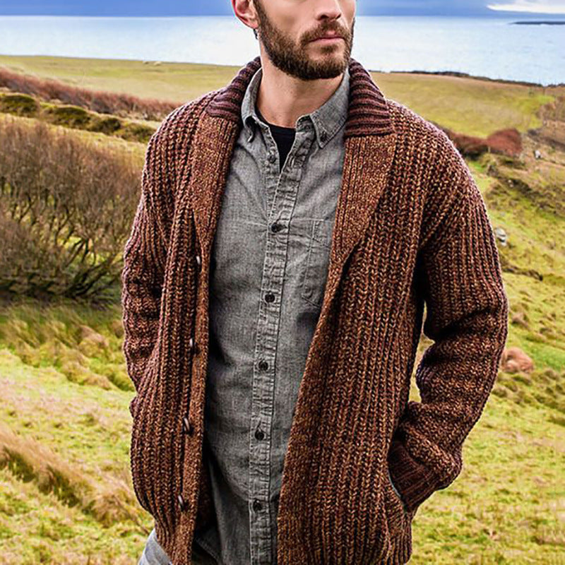 LONG SLEEVED SLIM KNIT SWEATER JACKET