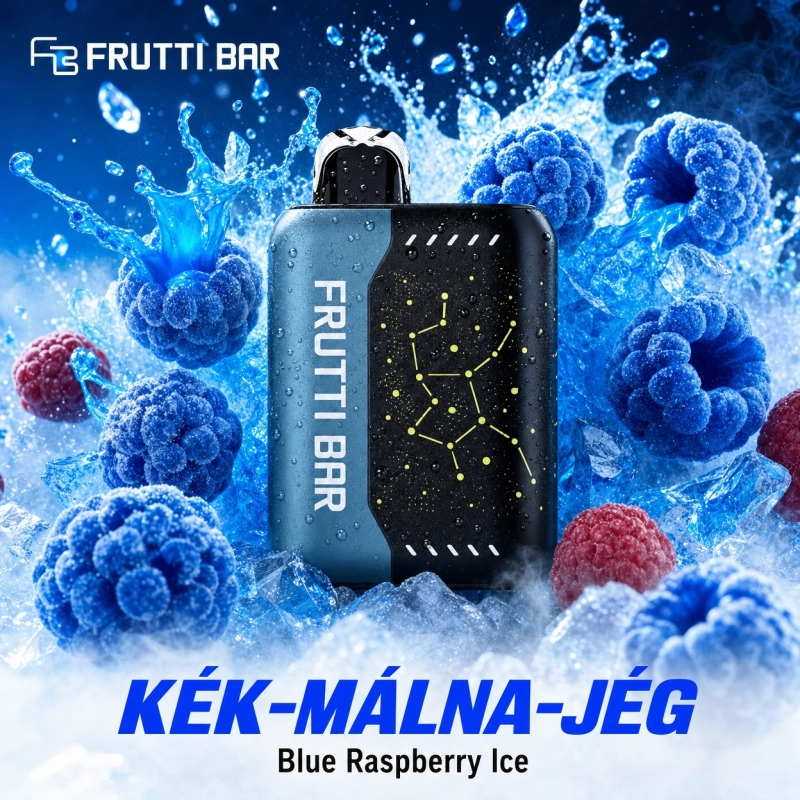 Kék Málna Jég Frutti Bar 25000 puffs eldobható vape – blueberry ice íz