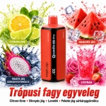 Trópusi fagyi egyveleg – citrom-lime, dinnyés jég, Love66 és fekete sárkánygyümölcs VopVop Quads Pro eldobható vape