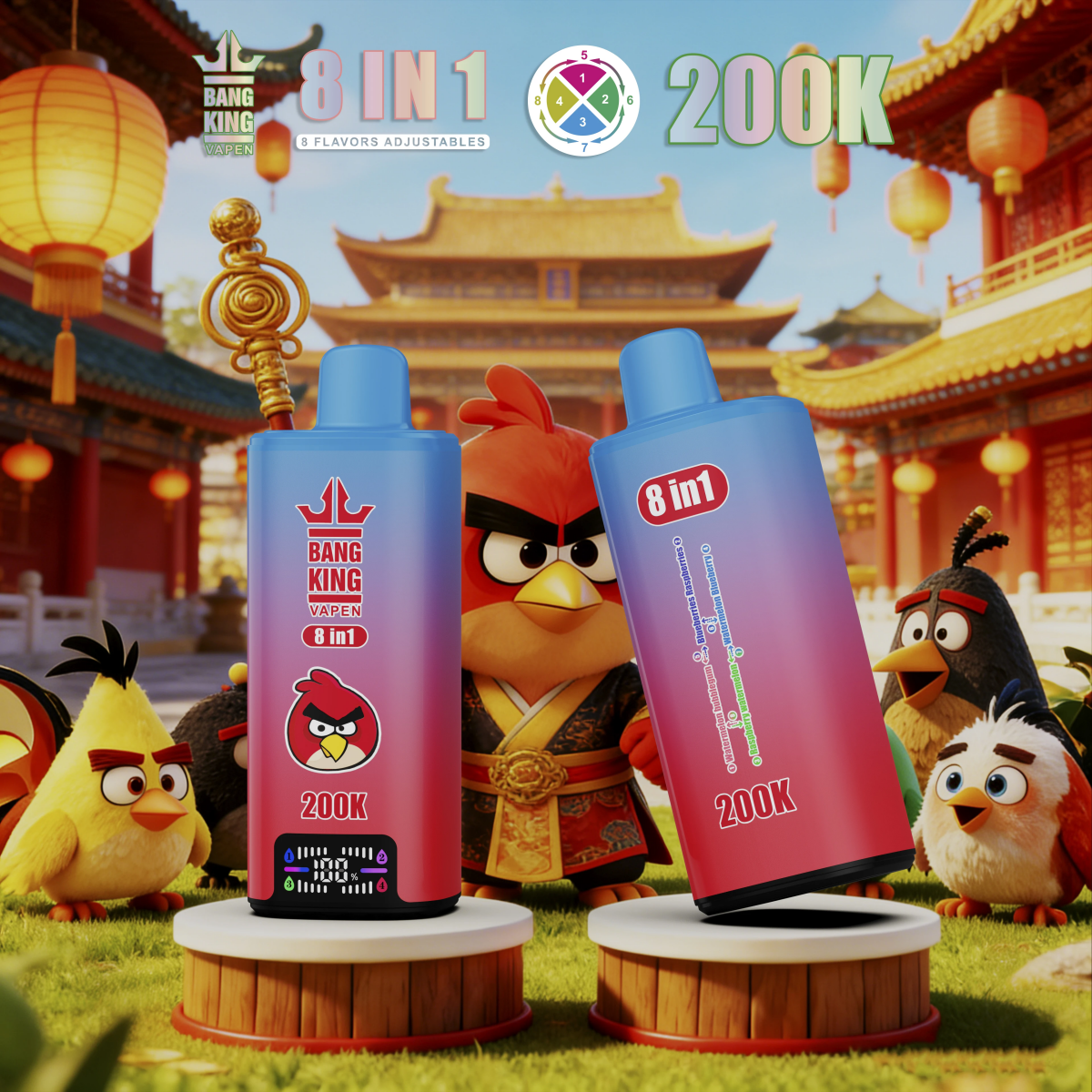 Bang King® 200k 200000 Fújás 8 az 1-ben Ízesített Eldobható Vape 2
