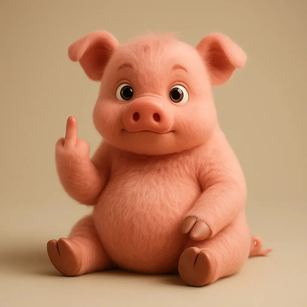 🐮🖕Cute Middle Finger Plush Highland Cow