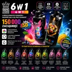 Bang Legend 150K jednorazowy e-papieros 6 w 1 – 150 000 zaciągnięć, LED display, USB-C, akumulator 850 mAh