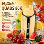 Vapsolo Quads 80K smaki – limonka, truskawka z lodem, malina arbuz i wiśnia gazowana