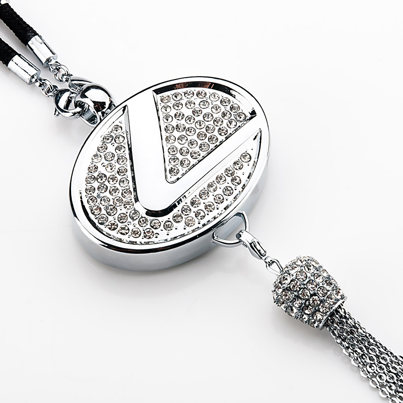 Pingente de aromaterapia com logotipo de carro com diamante de metal