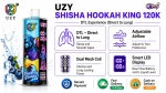 UZY Shisha Hookah King 120K DTL Vape – 120,000 Puffs Rechargeable Vape with LED Display