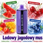 VopVop Quads Pro 200000 – K7 Mrożone jagodowe bąbelki, 4 smaki: lodowy arbuz, truskawka-mango, lodowa borówka i wiśnia musująca