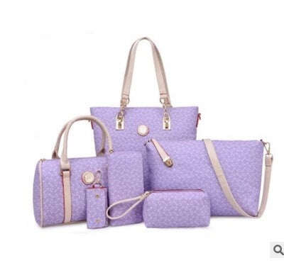 Conjunto de bolso de cuero de varias piezas hecho a mano