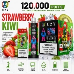UZY Shisha Hookah King 120K Strawberry Kiwi Flavor Vape with Sweet Strawberry and Fresh Kiwi Taste