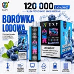 Mrożona jagoda UZY Shisha Hookah King 120K smak borówkowy ice vape DTL