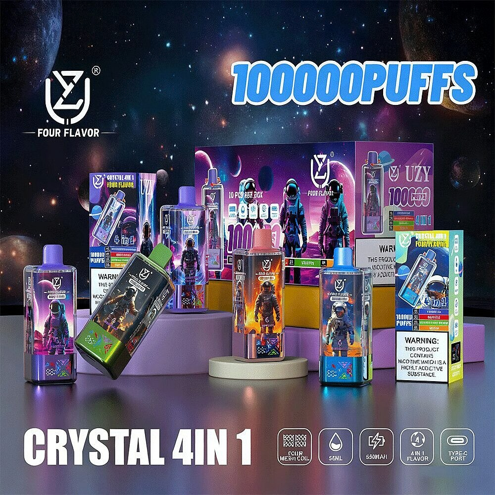UZY 100K 4 az 1-ben Eldobható Vape – 56 ml, Type-C, LED kijelző | 4 Íz Egy Készülékben