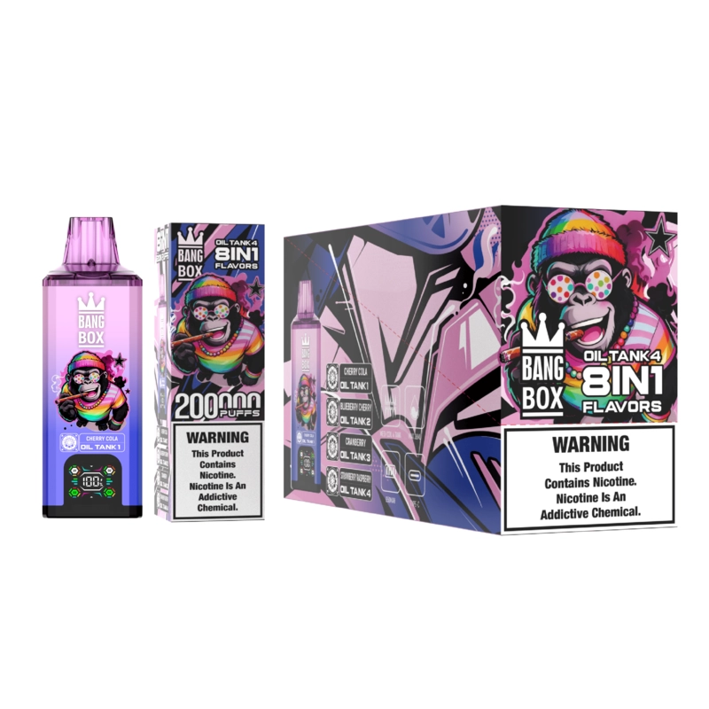 Bang Box 200K elektromos cigaretta LED kijelző és 80ml e-liquid