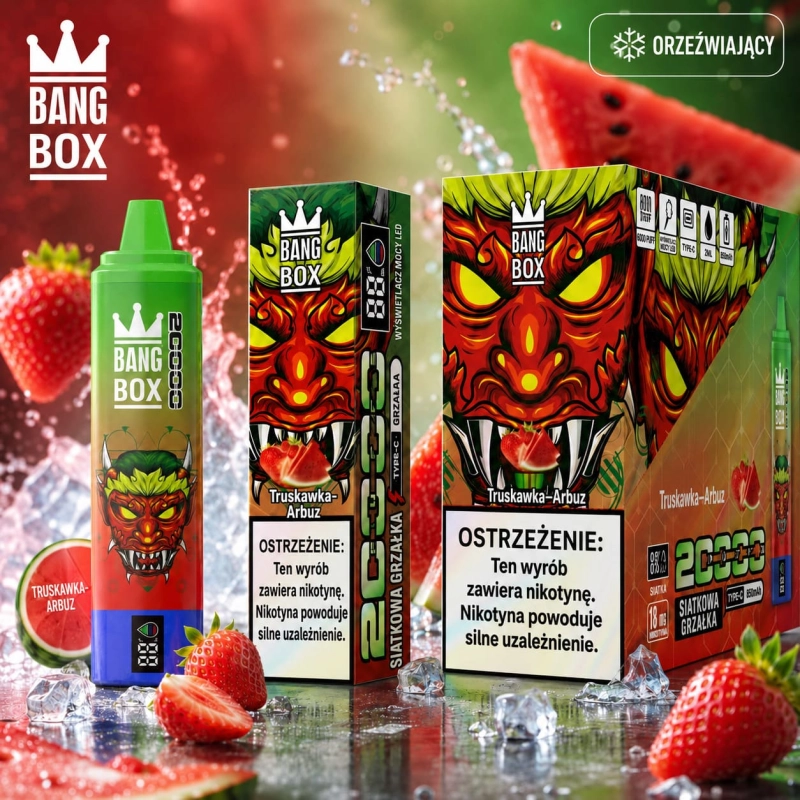 Bang Box 20000 Puffs Truskawka Arbuz vape jednorazowy smak truskawki i arbuza