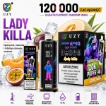 Lady Killa UZY Shisha Hookah King 120K premium flavor vape disposable