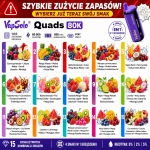 Vapsolo Quads 80K 4 w 1 – 15 kombinacji smaków owocowych, lodowych i deserowych w jednym urządzeniu