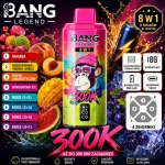 Bang Legend 300K 8w1 jednorazowy vape – Żelki Misie, Miks Owoców Leśnych, Truskawka-Arbuz, Limonkowy Romans