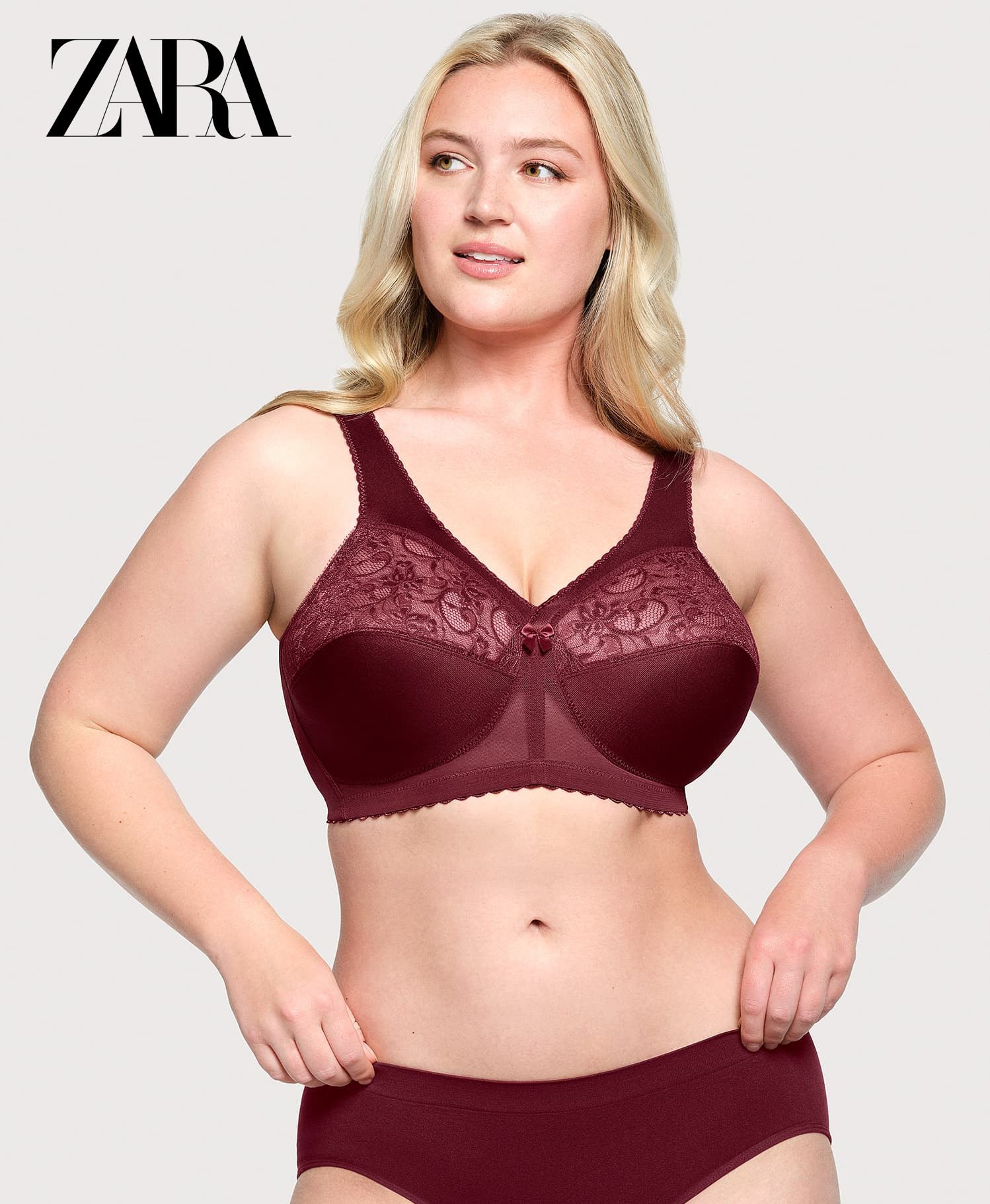 ZARA - (3 komada) Jednodijelni push-up grudnjak s punim košaricama