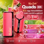 Vapsolo Quads 80K 4 az 1-ben eldobható vape – lime-citrom, jeges görögdinnye, Black Dragon Ice eperrel és Love66 ízek