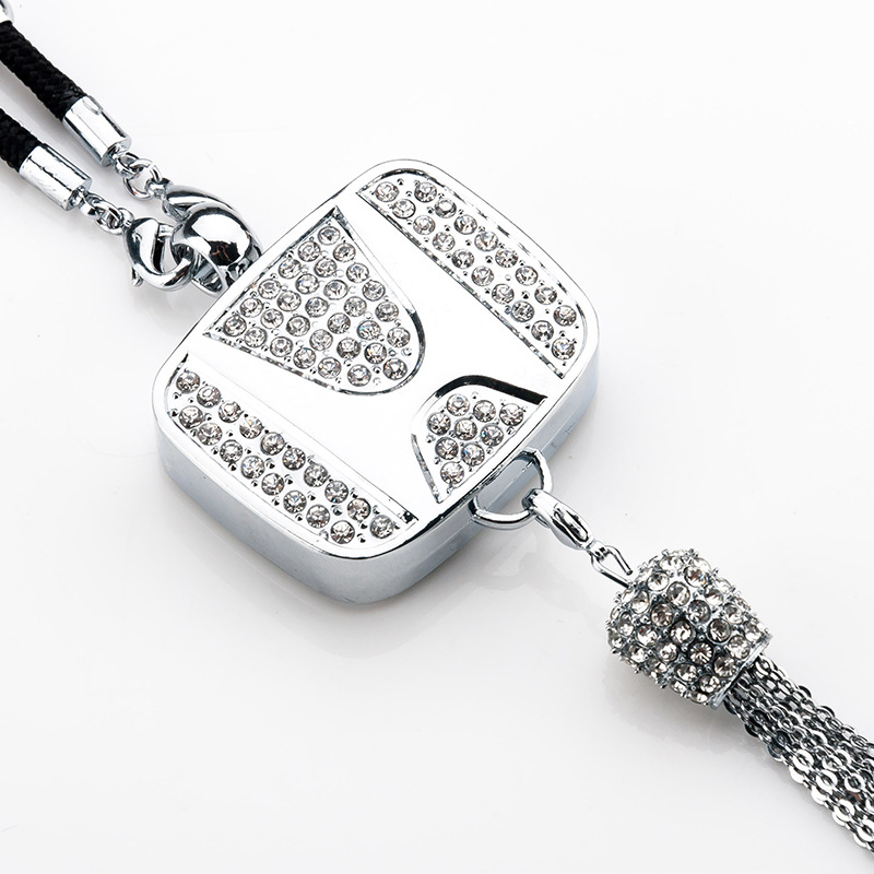 Pingente de aromaterapia com logotipo de carro com diamante de metal