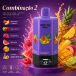 VOPVOP 150 000 Puffs Combinação 2 vape descartável 6 em 1 com Morango-Banana, Maçã Dupla, Framboesa, Melancia, Manga Azeda e mistura tropical de Abacaxi, Frutas Tropicais e Pêssego com Limão