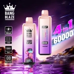 Bang Blaze® 60000 60k Puffs 4 In 1 Flavors Newest Original Rechargeable Lcd Display Disposable Vape