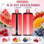 Jeges görögdinnye, eper-mangó, áfonya és pezsgős cseresznye Bang Box 160K 4 az 1-ben e-cigi