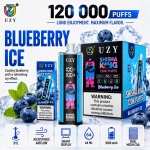 UZY Shisha Hookah King 120K Iced Blueberry Flavor DTL Vape with Fresh Blueberry Taste