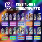 UZY 100K 4 az 1-ben eldobható vape több ízkészlettel – gyümölcsös, jeges, cukorkás és trópusi ízek