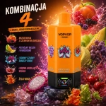Kombinacja 4 smaków VOPVOP 160K – arbuz lodowy, truskawka, wiśnia i czerwone owoce