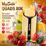 Vapsolo Quads 80K 4 az 1-ben eldobható vape – lime-citrom, jeges eper, málna-görögdinnye és pezsgő cseresznye ízek