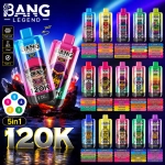 Bang Legend 120K 5 az 1-ben eldobható vape – 12 ízkészlet, Type-C, LED kijelző