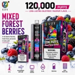 UZY Shisha Hookah King 120K Mixed Red Fruits Flavor Vape with Berry Fruit Combination