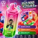 Áfonya–málna, háromszoros dinnye és eper fagylalt ízű eldobható vape készülék
