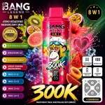 Bang Legend 300K 8w1 jednorazowy vape – Kiwi-Marakuja-Guawa, Winogrono Ice, Passion Kiss, Arbuz i Kwaśna Brzoskwinia
