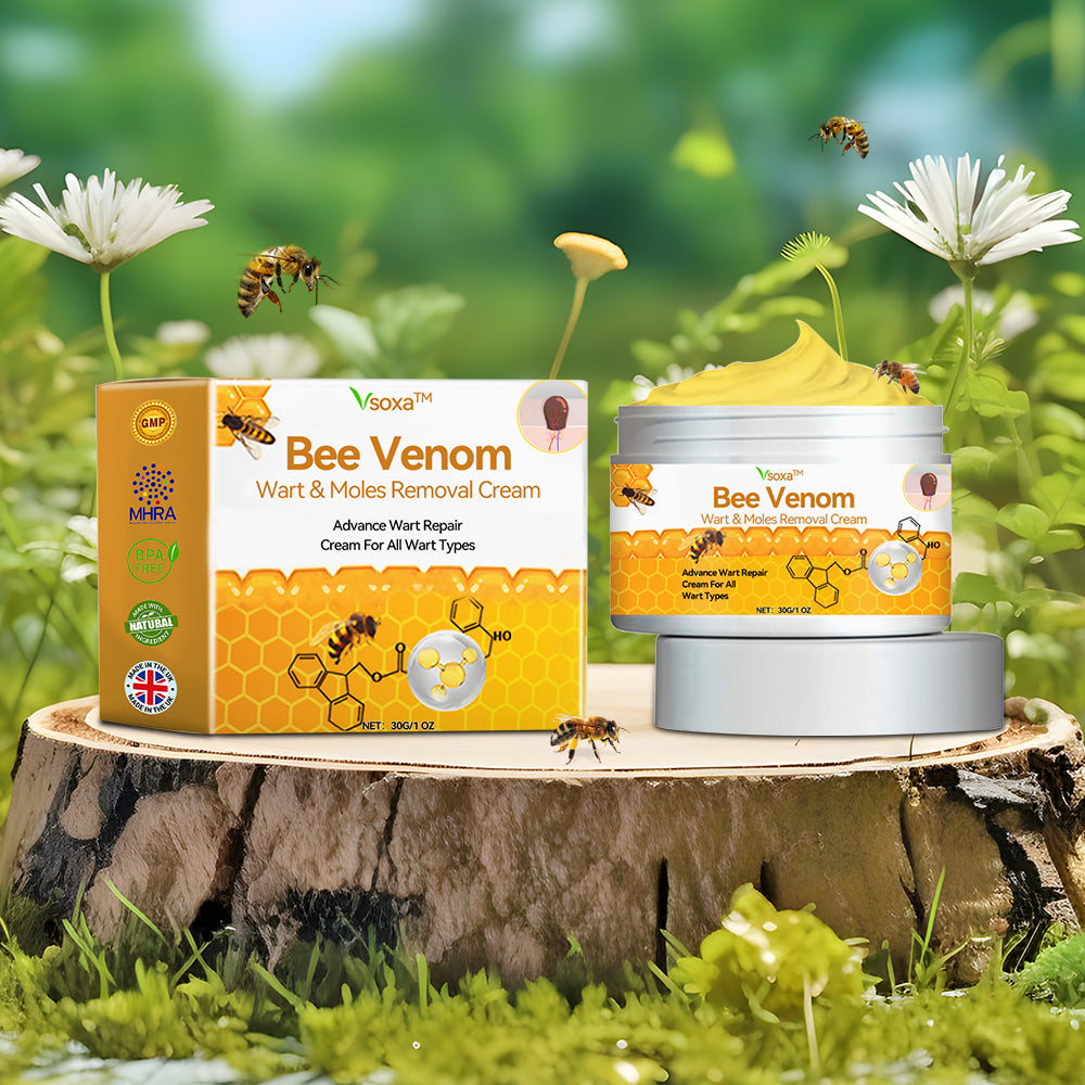Creme para remoção de verrugas e verrugas com veneno de abelha Vsoxa™ (venda no último dia, 80% de desconto)