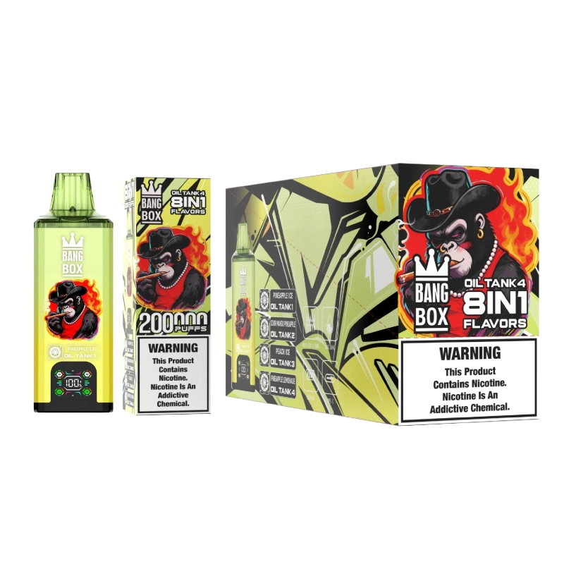 Bang Box 8 in 1 Oil Tank 4 200000 Puffs Disposable vapeGörögdinnyefagylalt + görögdinnye rágógumi + cseresznyefagyla