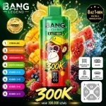 Bang Legend 8in1 300K citrom-szivárvány narancs mangó őszibarack görögdinnye jég és bogyós gyümölcs vape ízek