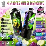 Vape descartável 150K sabores Mistura de Maçã gelada, maçã e uva com mirtilo, sabor frutado intenso e refrescante