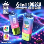 Bang Blaze® 100000 100k Puffs 6 az 1-ben Ízek Legújabb Eredeti Újratölthető Led Kijelzős Eldobható Vape