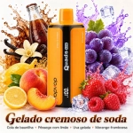 VopVop Quads 4 em 1 vape descartável 120000 puffs sabor Cola Cremosa com baunilha cola limão pêssego uva e morango