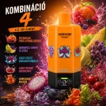 VOPVOP 150K 6 az 1-ben eldobható vape őszibarackos bogyós, hármas dinnye, szőlő jég, fekete sárkány jég, pezsgős meggy jég és gumicukor ízekkel